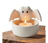 Halloween Candlestick Holders - Bat Heat-Resistant Collectible Figurines | Tea Candle Holder Ghost Decor - For Home Bedroom Living Room Kitchen Desk Shelf Fireplace Party Holiday