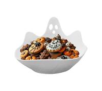 Halloween Candy Bowl | 7,48 x 8,15 Inches Spooky Ghost Serving Tray Dishes | Stable Cheese Charcuterie Board Decorative Tableware Decorations For Appetizer Salad Desserts Fruits Kitchen Charcuterie