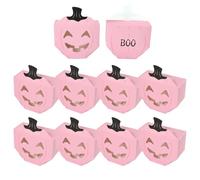 Halloween Candy Boxes - 10 Pack Pumpkin Paper Treat Boxes for Sweets | Table Halloween Boxes for Halloween Chocolate, Jelly, Popcorn, Nougat, Fondant for Living Room, Yard, Picnic