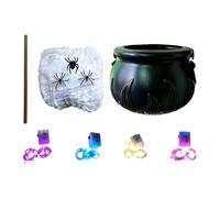 Halloween Cauldron Bubbling Bucket Decor Kit with Lights Stunning Des