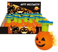 Halloween Citrouille Toupie Jeu amusant Bouton-poussoir effrayant Amusant à tourner Adultes, Couleur : Orange