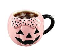 Halloween Coffee Mug Cute Ceramic - Hot Chocolate Tea Drink Cup Dot Bow Cup
