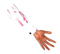 Halloween Fake Blood Hand, Horror Hanging Decor Réalistic Bloody Hand | Fake Arm Flexible Réutilisable Blood Splatter Halloween Decoration Broken Hand for Haunted House Party Graveyard Backyard