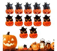 Halloween Flameless Candles | Flameless Candle Lights Set of 12 - 2,76 x 2,95 x 3,94 pouces Flickering Lighting Lamp Battery Operated Decor For Indoor Outdoor Home Bedroom Living Dinner