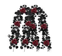 Halloween Garland Decor - Soft Rubber Silk Flower Vines 5.9ft Artificial