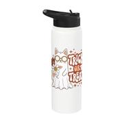 Halloween Ghost Cat Trick or Treat Party Stainless Steel Insulated Water Bottle