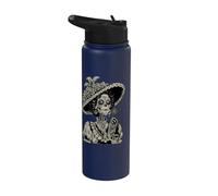 Halloween La Catrina Soufflant Souhaits Crâne De Sucre Stainless Steel Insulated Water Bottle