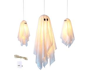 Halloween Light Up Ghost | 3 Pieces 3-Level Spooky Mini Light Decoration
