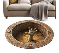 Halloween Rug - Non-Slip Round Optical Illusion Floor Mat