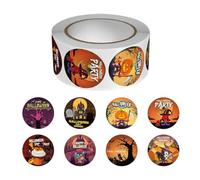 Halloween Sealing Sticker Roll | Round Seal Labels Adhesive Decals Trick Or