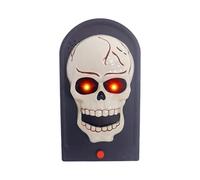 Halloween Skeleton Door Chime - LED Motion Sensor Horror Door Bell | Electronic Wall Door Bell Prank for Porch Entrance Hallway Yard Garden Office Classroom Home
