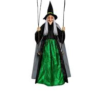 Halloween Swinging Witch Decor, 5.91ft Hanging Gothic Figure, Spooky Prop
