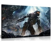 Halo Master Chief Bataille sur toile murale Art Picture Print, A1 76x51 cm (30x20in)