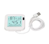 HaloVerde Compteur d'humidité et de température LCD avec rappel de basse tension, 0 à 60 ℃ et 0% à 99% RH, capteur intelligent de température et d'humidité pour la surveillance