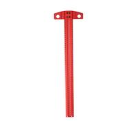 HaloVerde Jauge de marquage en aluminium de type T avec règle carrée avec échelle transparente de 1 mm, outil de mesure de traçage à angle droit pour menuisier et projets (500mm)