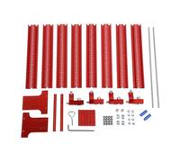 HaloVerde Rail de guidage parallèle, rail de scie en alliage d'aluminium rouge de 1200 mm avec connecteurs, ensemble d'outils universels pour le travail du bois pour un sciage et
