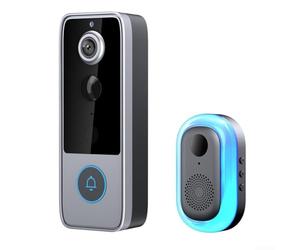 Halovision M21 M21 M21 Caméra de sonnette WiFi avec audio bidirectionnel, sonnette vidéo étanche pour la sécurité à domicile, alertes de détection de mouvement, enregistrement local, vue réelle