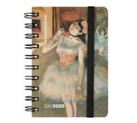 HALTADEFINITION - Agenda journalier 12 mois, avec couverture imprimée avec une œuvre d'art, fermeture élastique, double signet et 352 pages, 9 x 13 h cm, ballerine