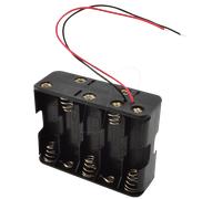 HALTER 10XUM3-KA - Support pour 10 piles Mignon (AA), avec câble