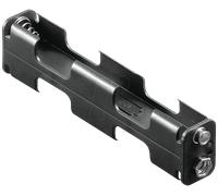 Support de pile 4x LR6 (AA) Goobay 10881 raccordement par empreinte pile 9V (L x l x H) 110 x 26 x 16 mm