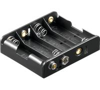 HALTER 4XUM3-1DK - Support pour 4 piles Mignon (AA), bouton-poussoir