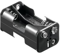 HALTER 4XUM3-QDK - Support pour 4 piles Mignon (AA), bouton-poussoir