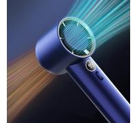 Halybau Ventilateur à main, 1 à 100 haute vitesse réglable Turbo Mini, 5000 mAh rechargeable avec affichage numérique pour voyage/camping/extérieur/maison/bureau (bleu)