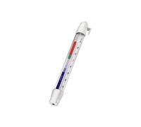 Xavax Thermomètre analogique pour réfrigérateur, freezer ou congélateur (à suspendre au réfrigérateur, congélateur, cave à vin, minibar, minimum -40 degrés, maximum 30 degrés, format stylo) Blanc, -40°C/+30°C
