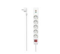 Hama 00223186 multiprise 1,4 m 5 sortie(s) CA Intérieure Blanc