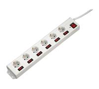 Hama 137239 Multiprise 1,4 M 6 Sorties Ca Intérieure Blanc Blanc