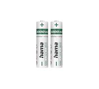 HAMA Batteries NiMH, AAA Micro, 1000 mAh, 1,2 V, 2 pièces G