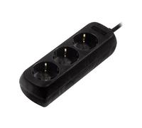 Hama 3-Way Power Strip with Child Protection - Coupe-circuit - CA 230 V - connecteurs de sortie : 3 - 5 m cordon - noir