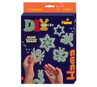 Hama - 3414 - Loisirs Créatifs - Boîte 1500 Perles à Repasser + 3 Plaques - Taille Midi - Phosphorescent