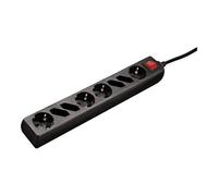 Hama 8-Way Power Strip with Switch - Coupe-circuit - CA 230 V - connecteurs de sortie : 8 - 1.4 m cordon - noir