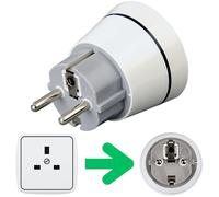 Hama Adaptateur De Voyage UK Angleterre Dubai Type G Vers Type F Schuko 1 Prise