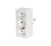 Hama - Adaptateur secteur - CEE 7/7, Europlug (F) pour CEE 7/7 (M) - connecteur à 90° - blanc