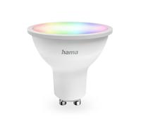 Hama Ampoule Connectée WIFI, Ampoule LED GU10 Multicolore RVBB, 2700-6500K, Ampoule Smart Intelligente, Matter, Ampoule Alexa/Google Home, 4.9W, 470lm, Dimmable, comm. voc./appl
