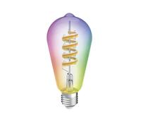 Amp. LED intel., Matter, E27, rétro, filam. ST64, RVBB, var., av. app.