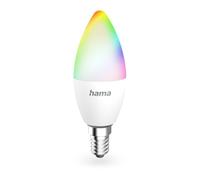 Hama Ampoule Connectée WIFI LED E14 Multicolore RVBB, 2700-6500K, Smart Matter Compatible Alexa/Google Home, 4.9W, 470lm, Dimmable avec Commande Vocale/Application