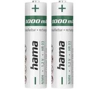 Hama NiMH-Akkus, AAA Micro, 1000 mAh, 1,2 V, 2 Stück Pile rechargeable LR3 (AAA) NiMH 1.2 V 2 pc(s)