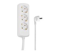 Hama Bloc 3 Prises Avec Terre 16A (Rallonge multiprises 1.4m, Prises Multiple Contact de Terre, Bloc Multiprise electrique Schuko, 3680W, ) Blanc