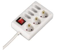 Hama Bloc multiprises à 7 sorties, avec interrupteur, 1,4 m, Blanc