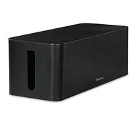 Hama Boîte pour câbles Maxi (Boite Rangement pour Cables chargeurs et multiprises, boitier Cache câbles 40x15,5x13,5cm, Pieds en Caoutchouc) Noir