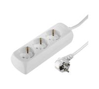 Hama Distribution Panel 3-Way 45° - Coupe-circuit - CA 230 V - connecteurs de sortie : 3 - 1.4 m cordon - blanc (pack de 20)