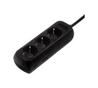 Hama Distribution Panel 3-Way 45° - Coupe-circuit - CA 230 V - connecteurs de sortie : 3 - 1.4 m cordon - noir (pack de 20)
