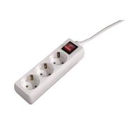 Hama Distribution Panel 3-Way 45° with Switch - Coupe-circuit - CA 230 V - connecteurs de sortie : 3 - 1.4 m cordon - blanc (pack de 10)