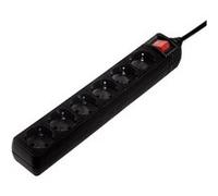 Hama Distribution Panel 6-Way 45° with Switch - Coupe-circuit - CA 230 V - connecteurs de sortie : 6 - 1.4 m cordon - noir (pack de 15) G