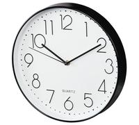 Hama Elegance Horloge à quartz Cercle Noir et Blanc Noir