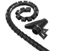 Hama Gaine de câble Flexible en Spirale, Universelle, 20 mm, 2,5 m, Noir