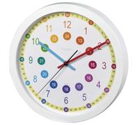Hama Horloge murale Easy Learning – Apprentissage analogique Ø 30 cm, silencieuse, multicolore